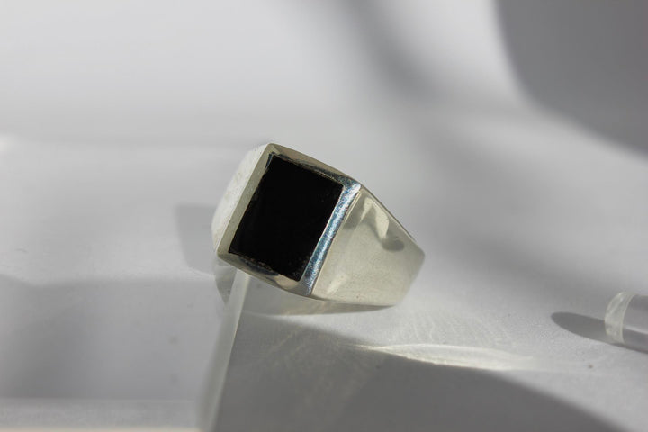 Black onyx | 925 טבעת כסף