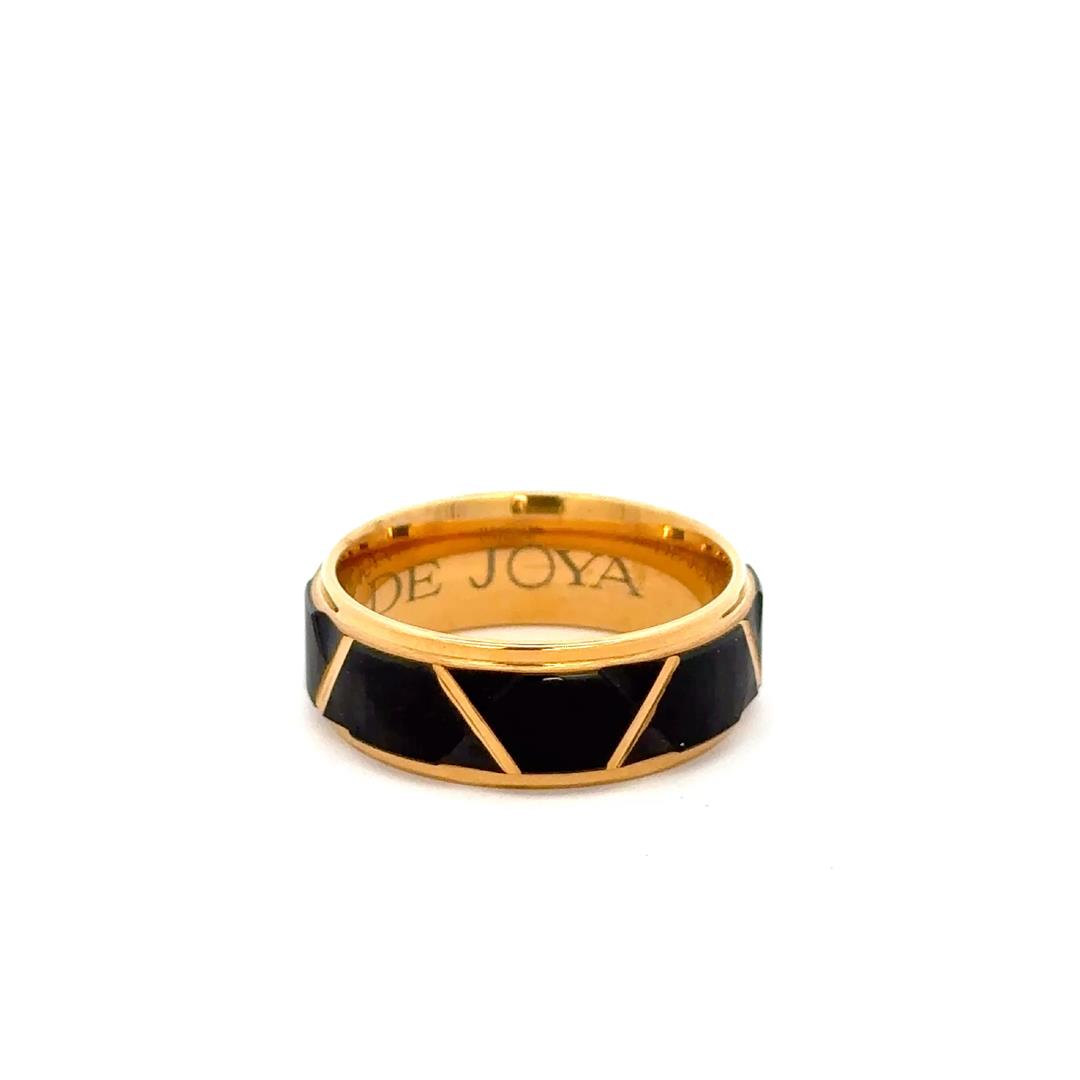 Black Strips © טבעת זהב לגבר